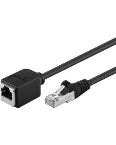 CAT 5e förlängningssladd F/UTP, svart, 5 m