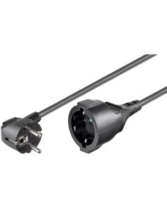 Förlängningssladd, 5 m, svart