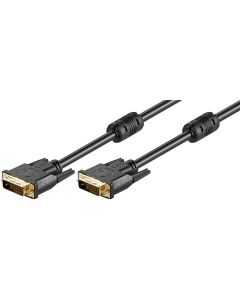 DVI-D FullHD-kabel dubbellink, svart, 3 m,