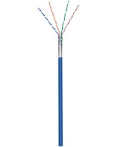 CAT 5e nätverkskabel, F/UTP, blå, 100 m kabelrulle