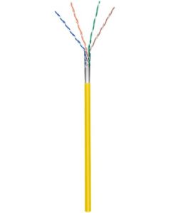 CAT 5e nätverkskabel, F/UTP, gul, 100 m kabelrulle