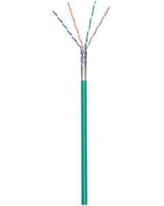 CAT 5e nätverkskabel, F/UTP, grön, 100 m kabelrulle