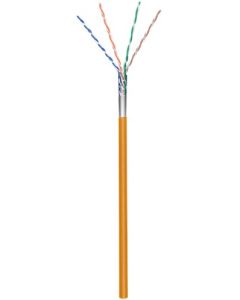CAT 5e nätverkskabel, F/UTP, orange, 100 m kabelrulle