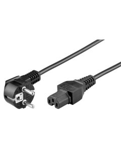 Strömkabel 2 m, svart