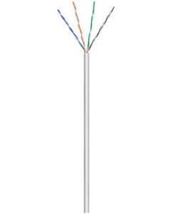 CAT 6 nätverkskabel, U/UTP, grå, 100 m kabelrulle