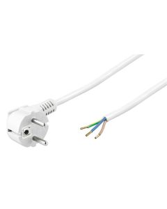 Strömkabel 3 m, vit, universalanslutning
