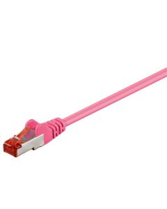 CAT 6 patchkabel S/FTP (PiMF), magenta, 1 m