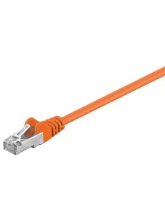 CAT 5e patchkabel, F/UTP, orange, 0,5 m