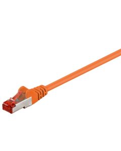 CAT 6 patchkabel S/FTP (PiMF), orange, 0,5 m