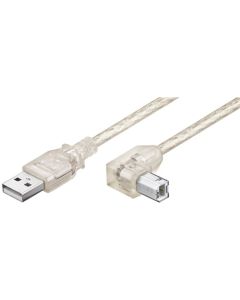USB 2,0 Hi-Speed-kabel, transparent, 0,5 m,