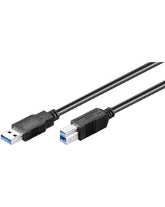 USB 3,0 SuperSpeed-kabel, svart, 1,8 m,
