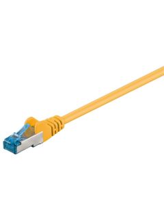 CAT 6a patchkabel S/FTP (PiMF), gul, 0,5 m