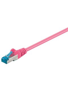 CAT 6a patchkabel S/FTP (PiMF), magenta, 0,5 m