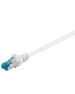 CAT 6a patchkabel S/FTP (PiMF), vit, 0,5 m