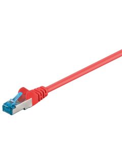 CAT 6a patchkabel S/FTP (PiMF), röd, 0,25 m