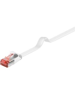 CAT 6 platt patchkabel U/FTP, vit, 0,25 m