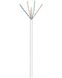 CAT 6 nätverkskabel, U/UTP, vit, 100 m kabelrulle
