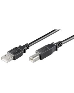 USB 2,0 Hi-Speed-kabel, svart, 0,25 m,
