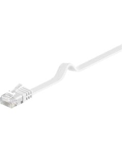 CAT 6 platt patchkabel, U/UTP, vit, 20 m