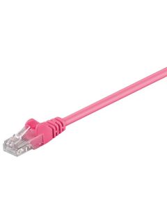CAT 5e patchkabel, U/UTP, magenta, 0,25 m