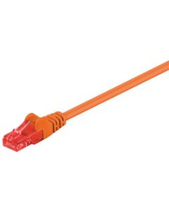 CAT 6 patchkabel, U/UTP, orange, 0,5 m