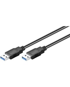 USB 3,0 SuperSpeed-kabel, svart, 1 m,