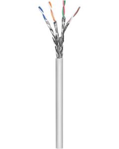 CAT 6a nätverkskabel, S/FTP (PiMF), grå, 50 m kabelrulle