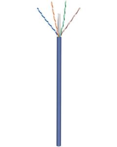 CAT 6a nätverkskabel, U/UTP, blå, 100 m kabelrulle