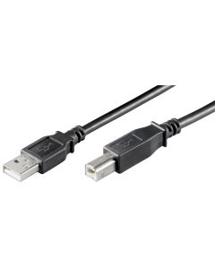 USB 2,0 Hi-Speed-kabel, svart, 1 m,