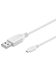 USB 2,0 Hi-Speed-kabel, vit, 0,15 m