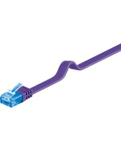 CAT 6a platt patchkabel U/UTP, violett, 2 m