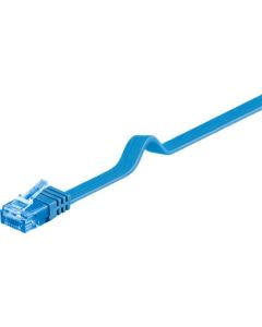 CAT 6a platt patchkabel U/UTP, blå, 3 m