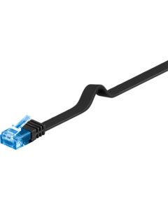 CAT 6a platt patchkabel U/UTP, svart, 20 m