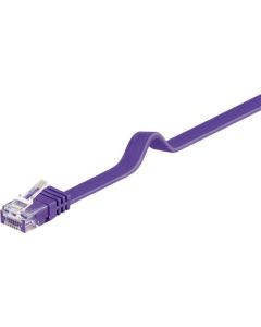 CAT 6 platt patchkabel, U/UTP, violett, 2 m