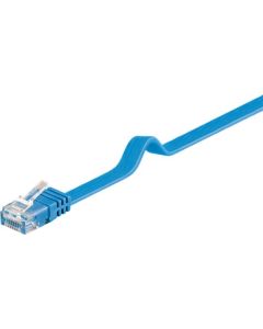 CAT 6 platt patchkabel, U/UTP, blå, 3 m