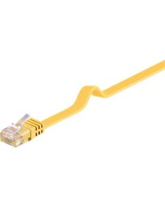CAT 6 platt patchkabel, U/UTP, gul, 3 m
