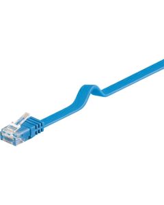 CAT 6 platt patchkabel, U/UTP, blå, 5 m