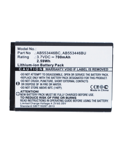 Batteri AB553446 till bl.a. Samsung ET-E3300 (kompatibelt)