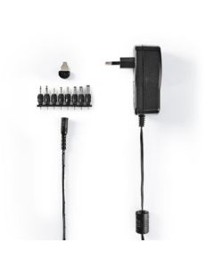 Nedis Universal AC Power Adapter, 7,5 W, 1,10 m, Maximal utström per port: 1,5 A, Svart