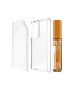 PanzerGlass Samsung Galaxy S21 Ultra Hygiene Pack (plastfolie, ClearCase, 30ml Spray)