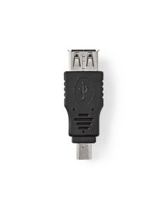 Nedis USB 2.0-adapter, Mini-hankontakt med 5 pins,  A-honkontakt, Svart