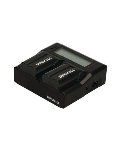 Duracell batteriladdare för Panasonic CGA-S006 med 2 laddningskanaler (exkl. batteri)