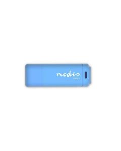 Nedis USB 2.0-flashminne, 32 GB, Läser 12 Mbps/Skriver 3 Mbps, Blå