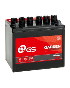 GS Yuasa GS-895 12V 26Ah 200A Batteri för bl.a. Trädgårdstraktor + pol på höger