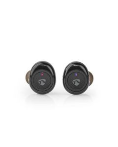 Nedis, Fullt Trådlösa hörlurar   Bluetooth®   Tryck på Kontroll   Batteri hölje   Inbygd mikrofon   Stöd för röststyrning   Svart
