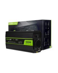 Green Cell Inverter för bil 24V til 230V, 500W/1000W Ren sinus