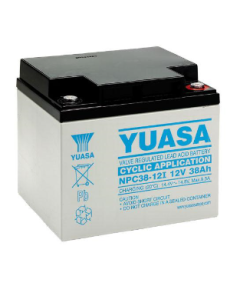 NPC38-12 Yuasa Cyklisk Blybatteri