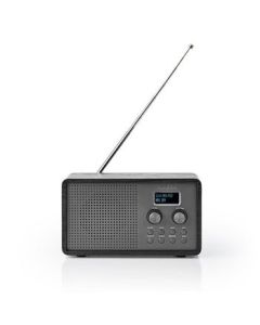 Nedis DAB+-radio, 45 W, FM, Klocka och Alarmfunktion, Svart