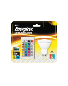Energizer RGB LED lampa 230lm GU10 5W med fjärrkontroll