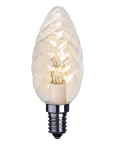 Decoline E14 0,9W LED-lampa dekorativ (Klar) Mycket varmvit (2100K)